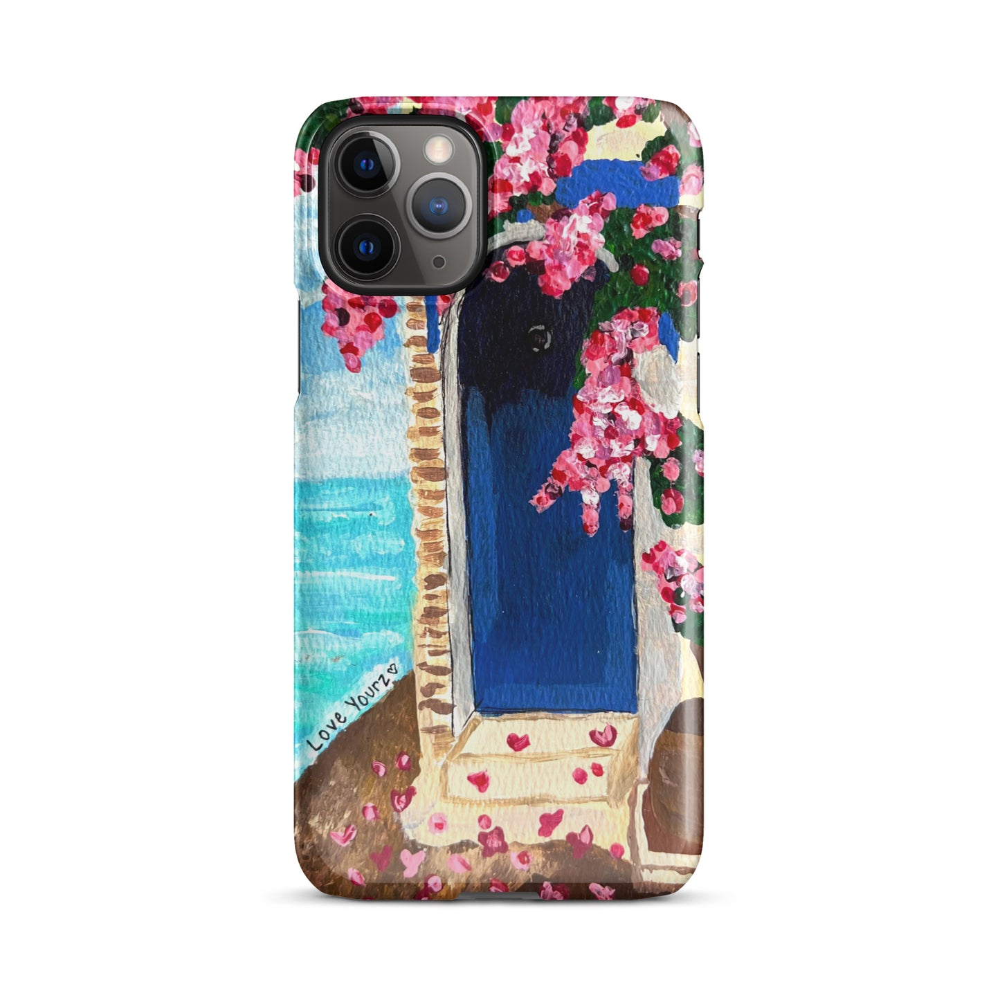 Santorini Blossom iPhone case