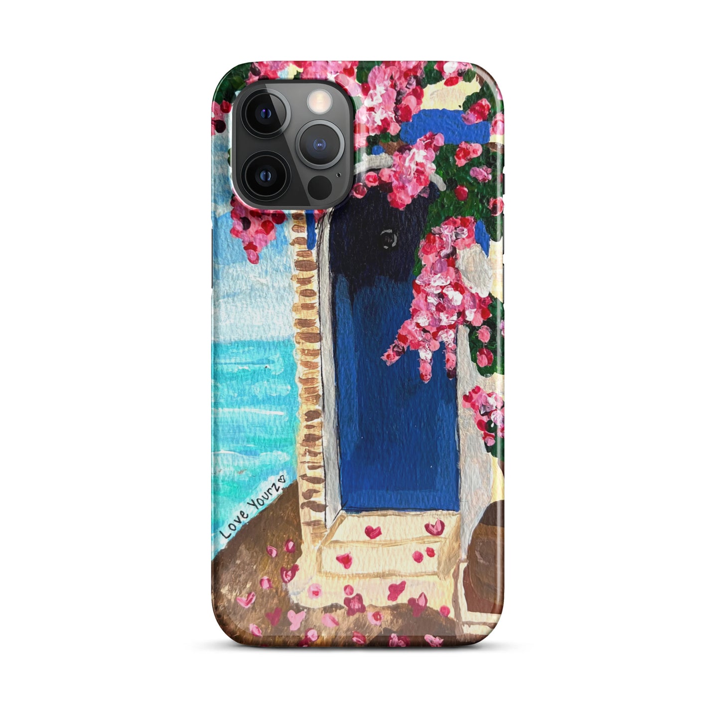 Santorini Blossom iPhone case