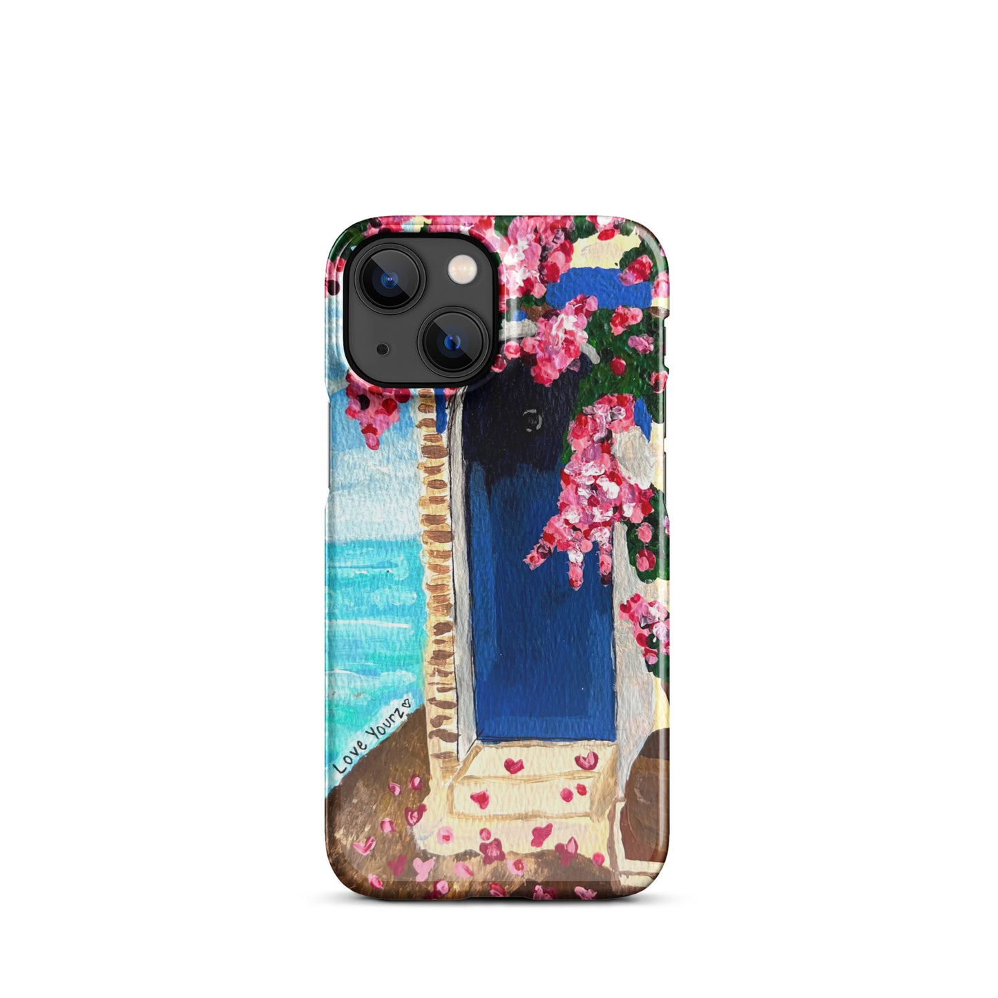 Santorini Blossom iPhone case