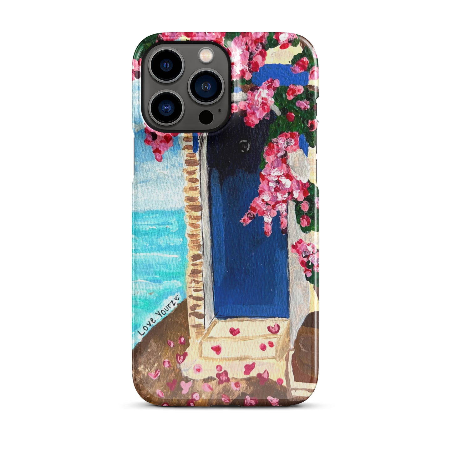 Santorini Blossom iPhone case