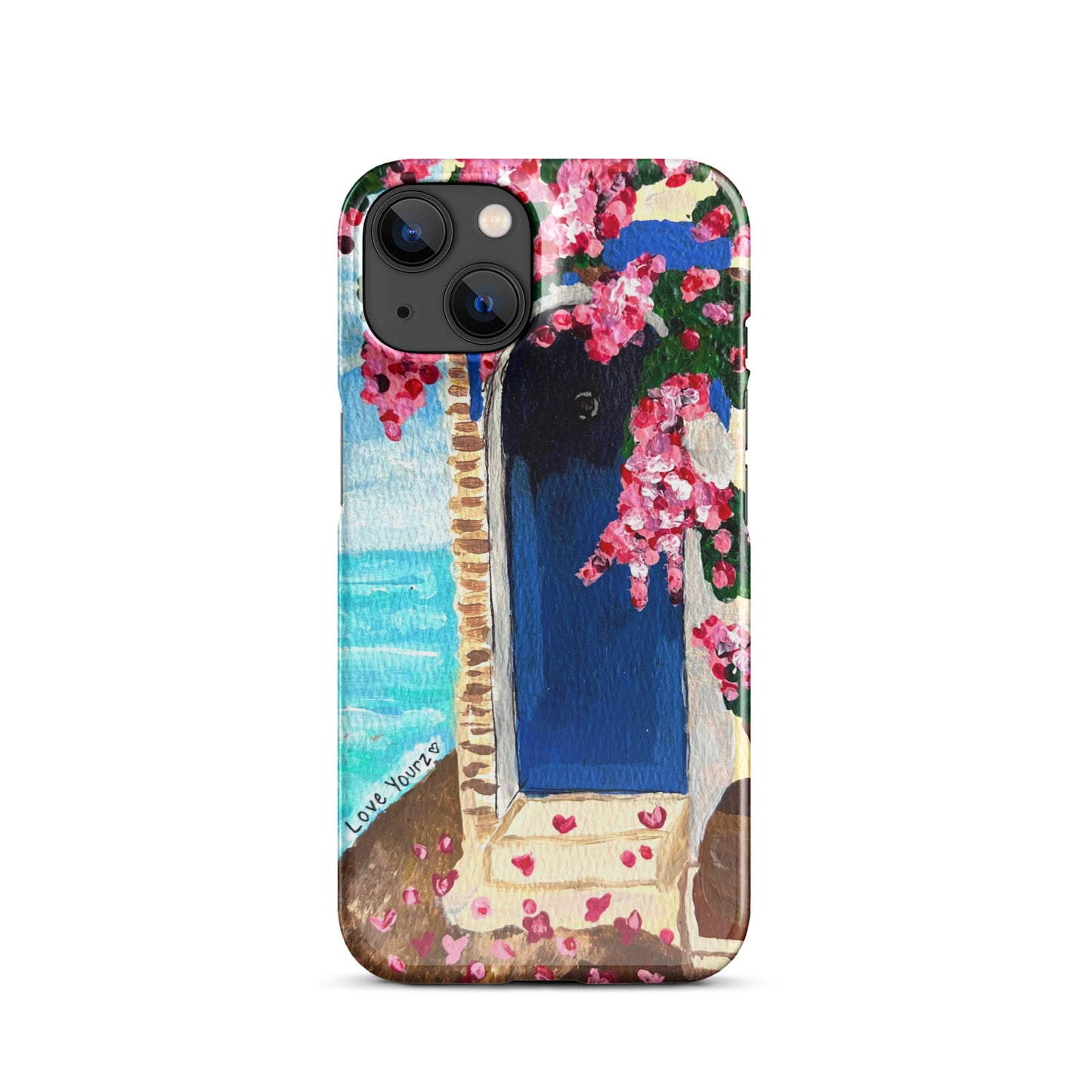 Santorini Blossom iPhone case
