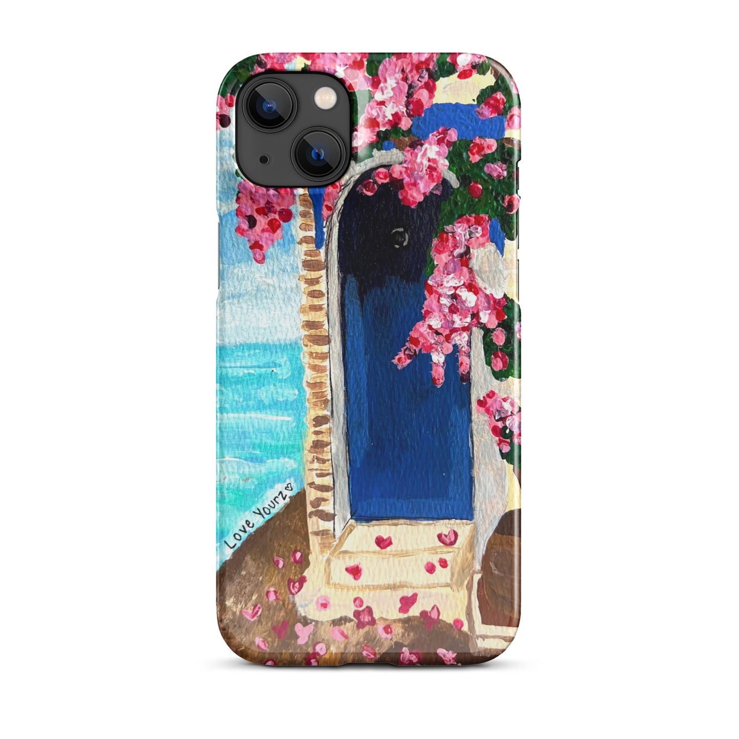 Santorini Blossom iPhone case