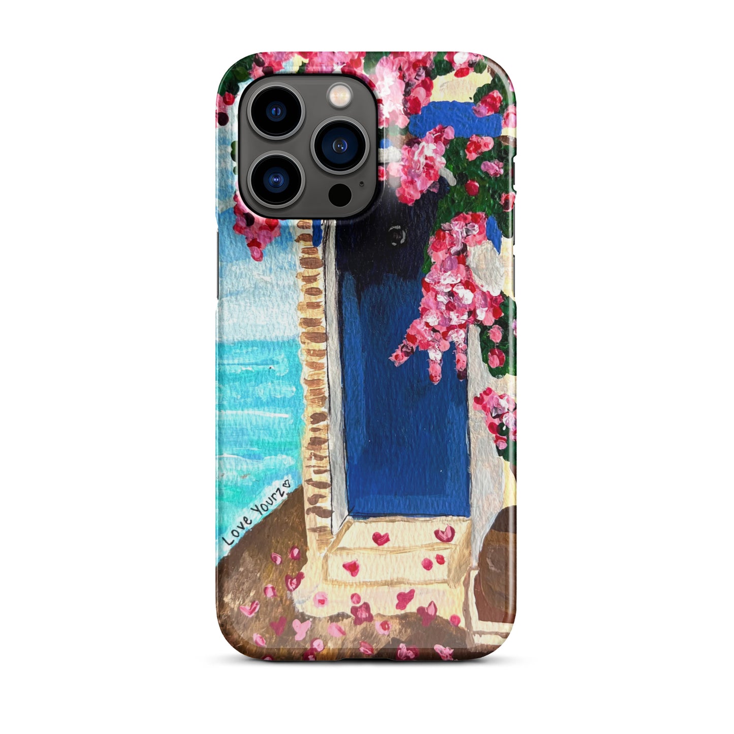 Santorini Blossom iPhone case