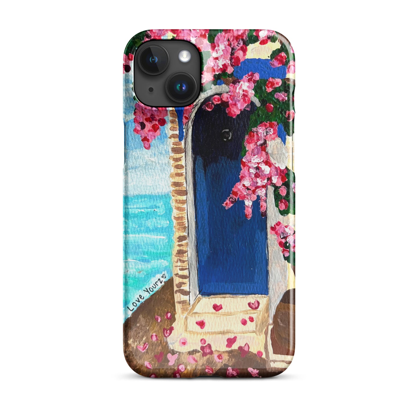 Santorini Blossom iPhone case