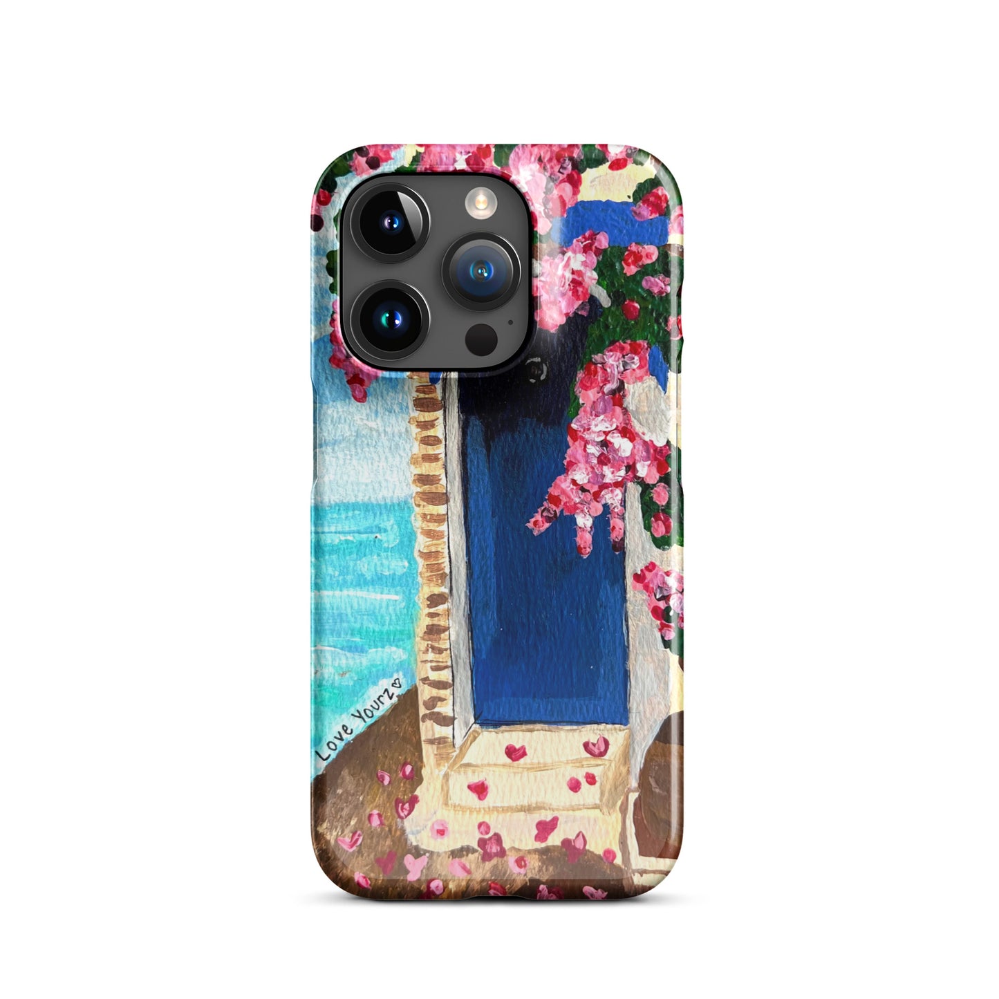 Santorini Blossom iPhone case