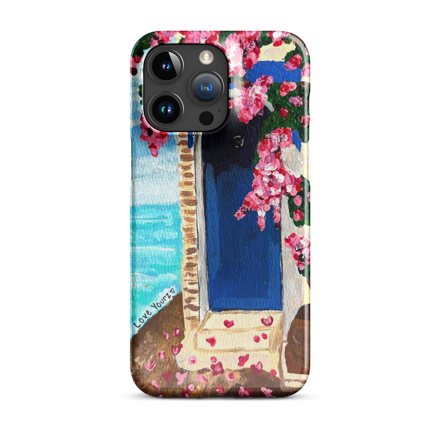 Santorini Blossom iPhone case